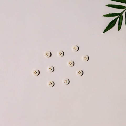 1.2cm hand carved horn clothing button (set of 10) 06