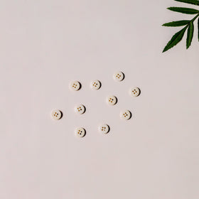 1.2cm hand carved horn clothing button (set of 10) 06