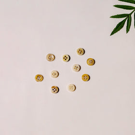 1.2cm hand carved horn clothing button (set of 10) 07