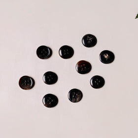 1.2cm hand carved horn clothing button (set of 10) 08