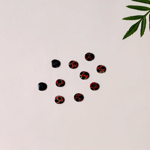 1.2cm hand carved horn clothing button (set of 10) 10