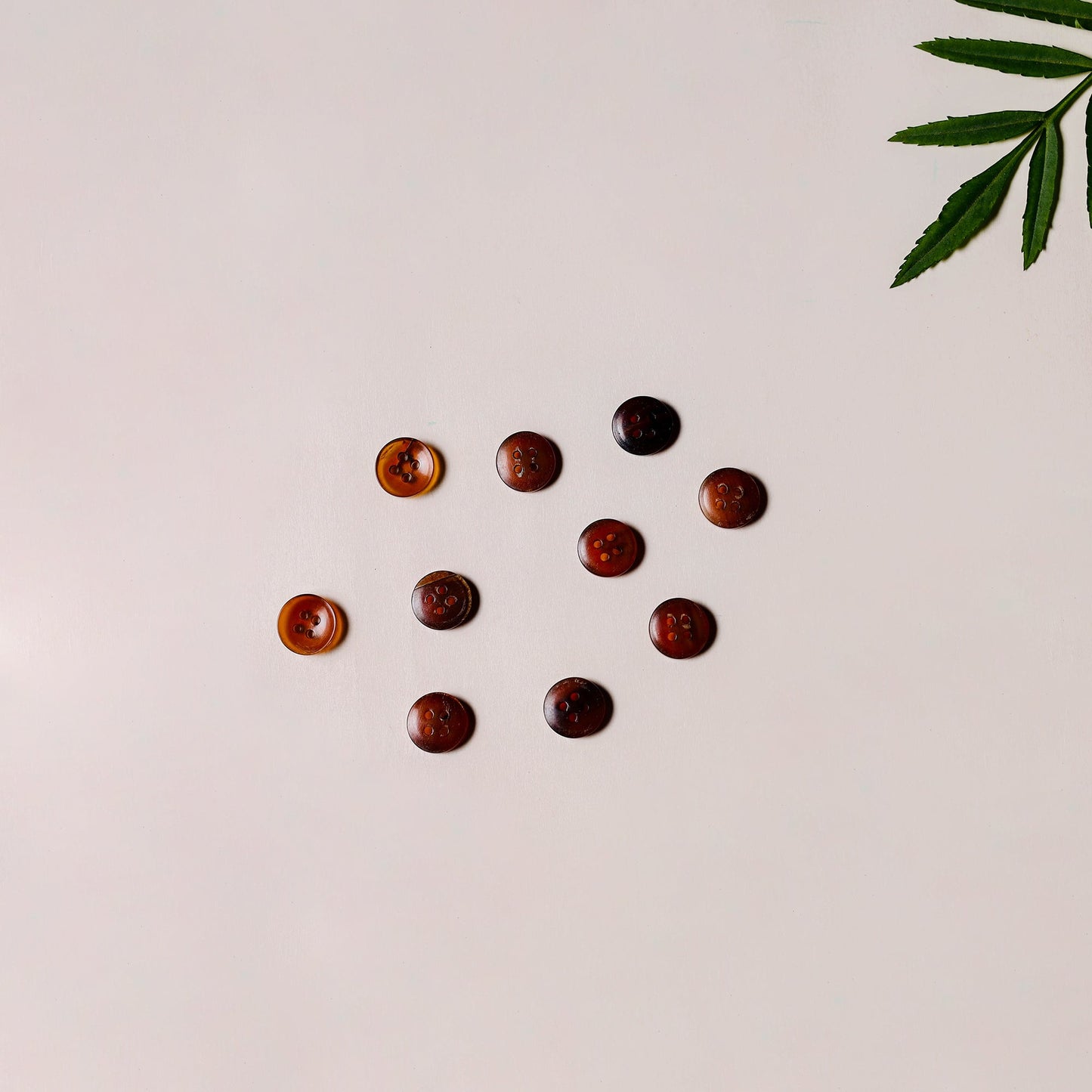 1.2cm hand carved horn clothing button (set of 10) 11