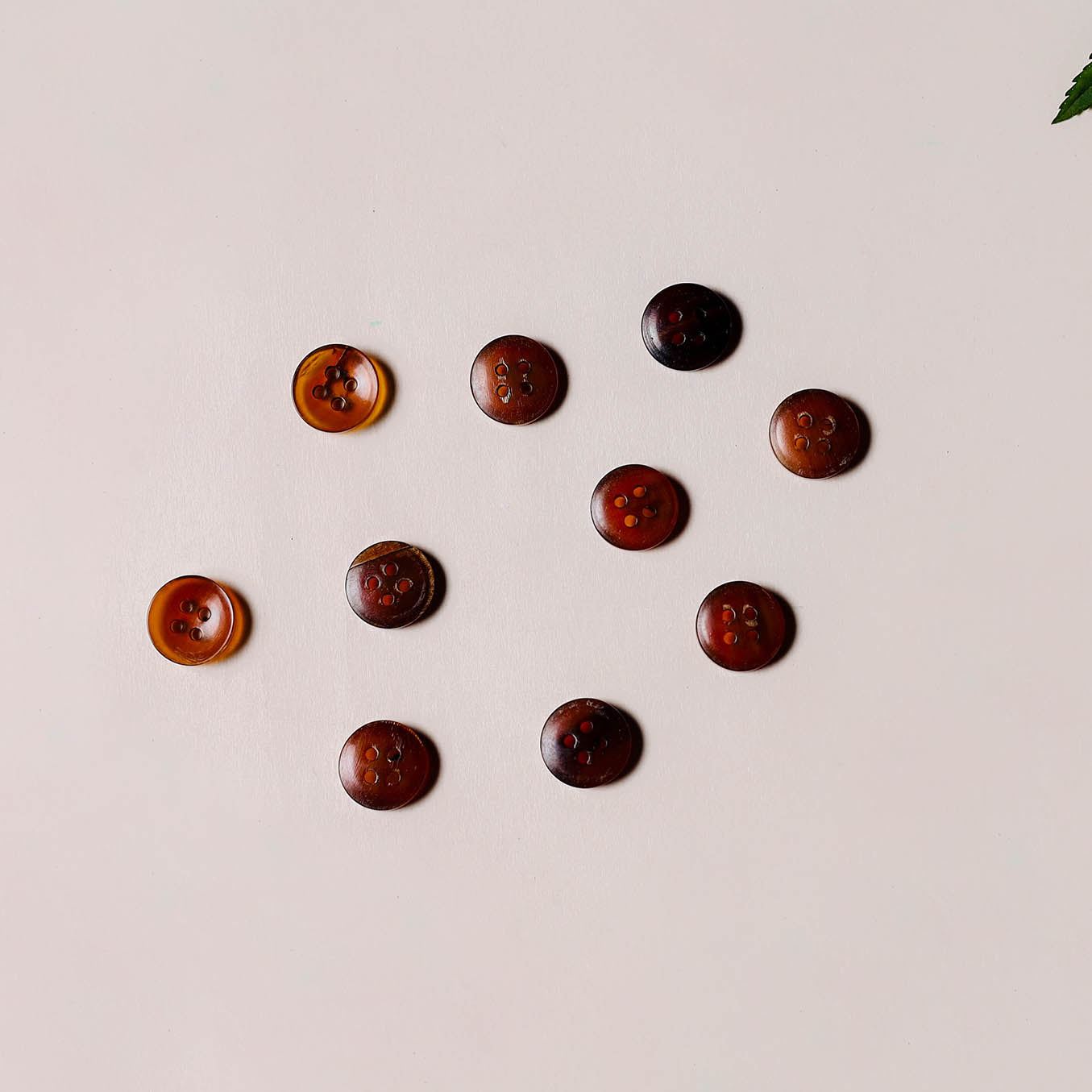 1.2cm hand carved horn clothing button (set of 10) 11