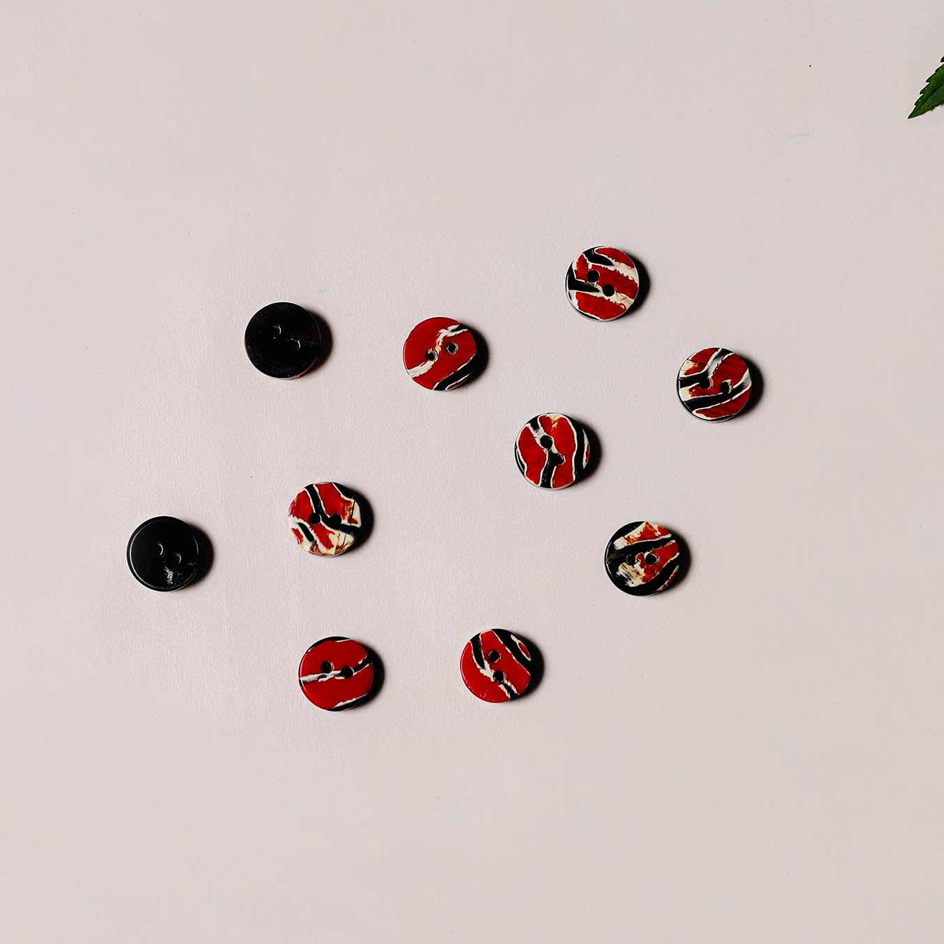 1.2cm hand carved horn clothing button (set of 10) 12