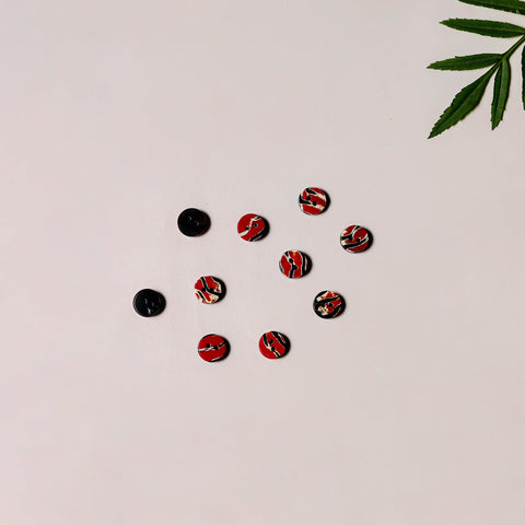 1.2cm hand carved horn clothing button (set of 10) 12