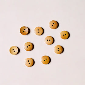 1.4cm hand carved sheesham wood clothing button (set of 10)