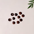 1.5cm hand carved sheesham wood clothing button (set of 10)