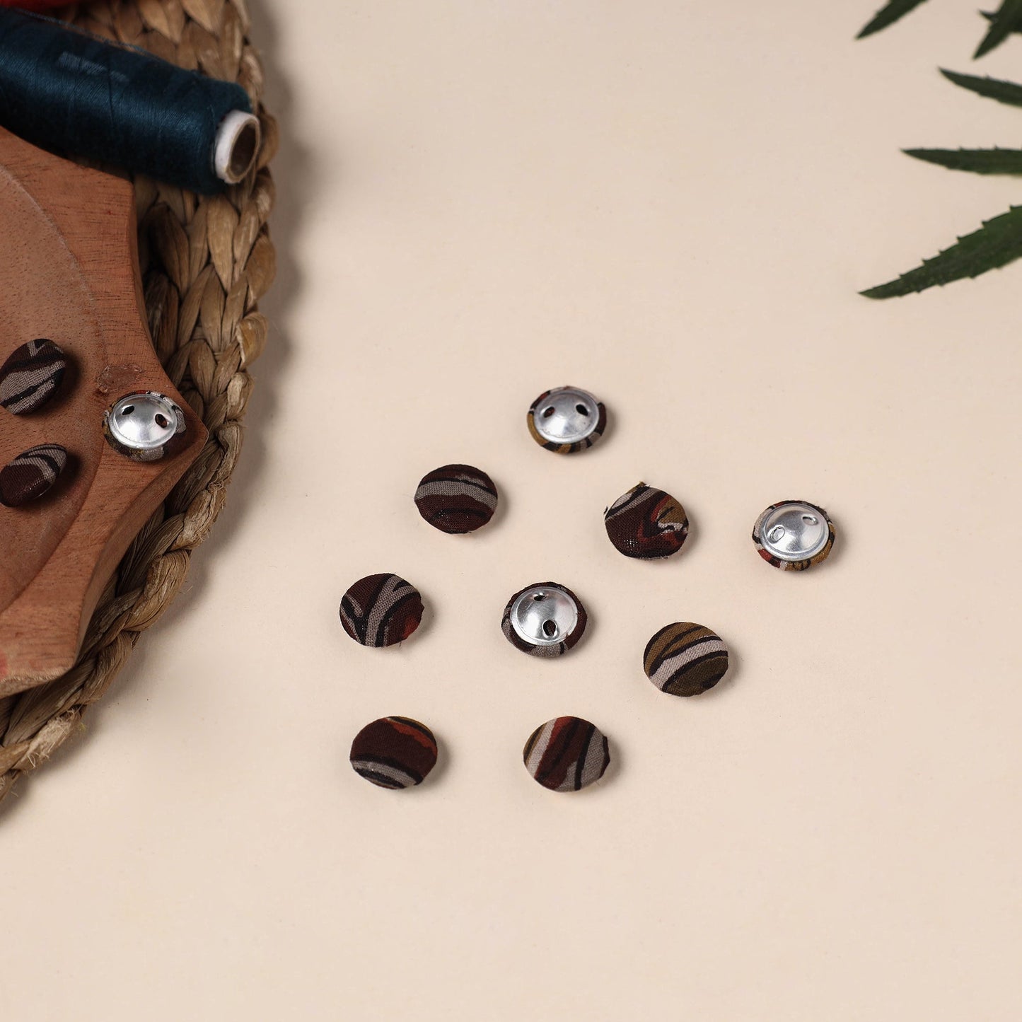  Buttonbaaz Handmade Fabric Button Small 