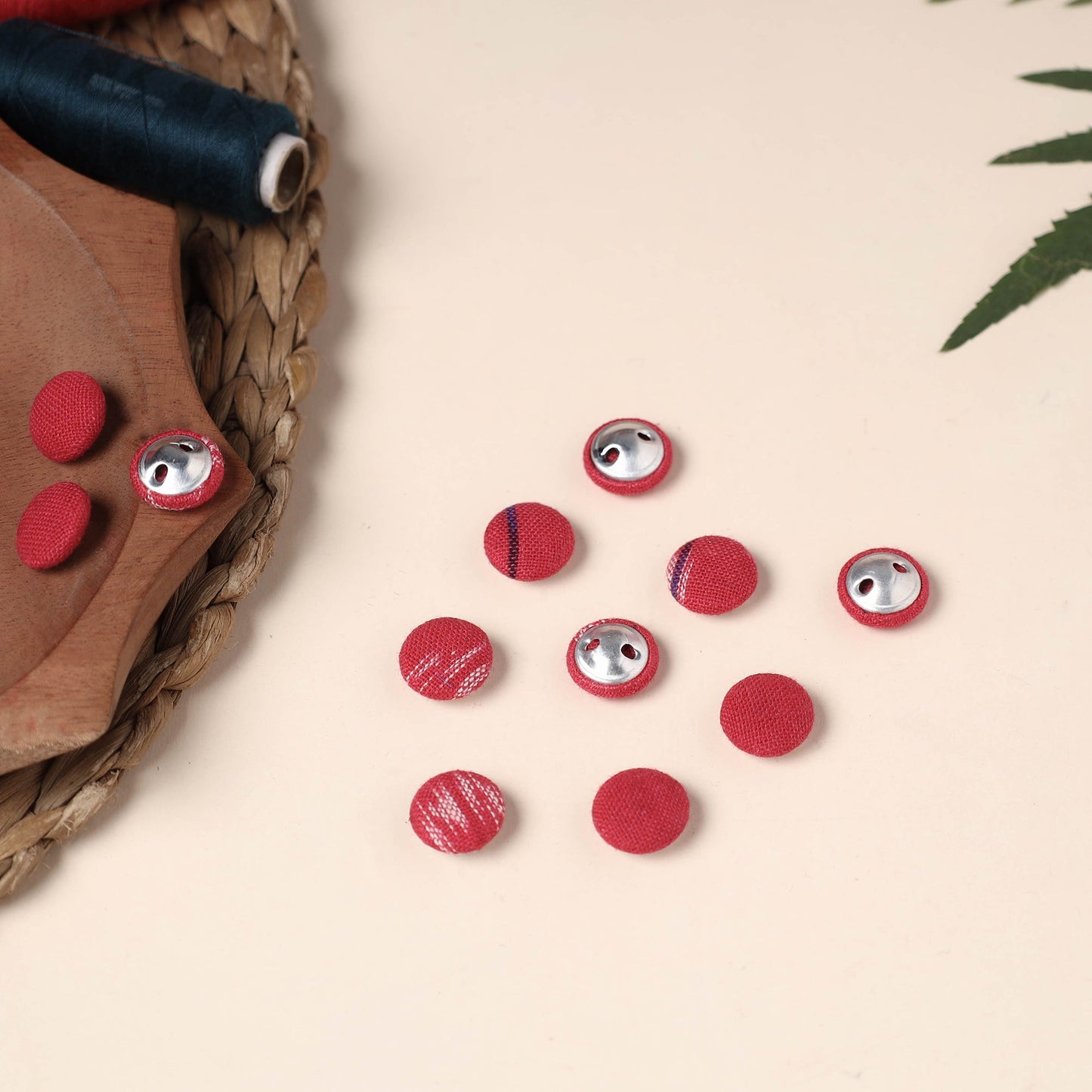  Buttonbaaz Handmade Fabric Button Small 