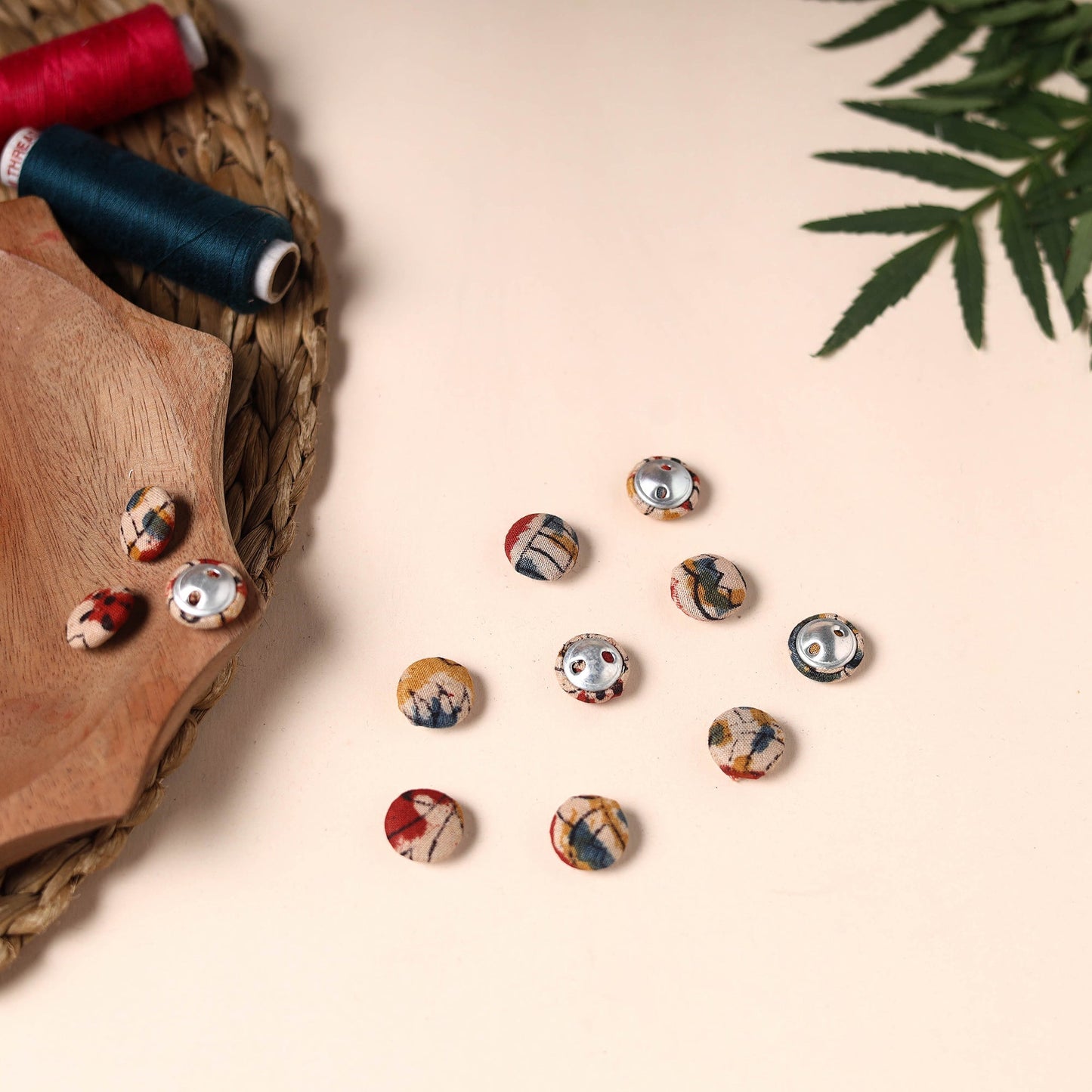  Buttonbaaz Handmade Fabric Button Small 