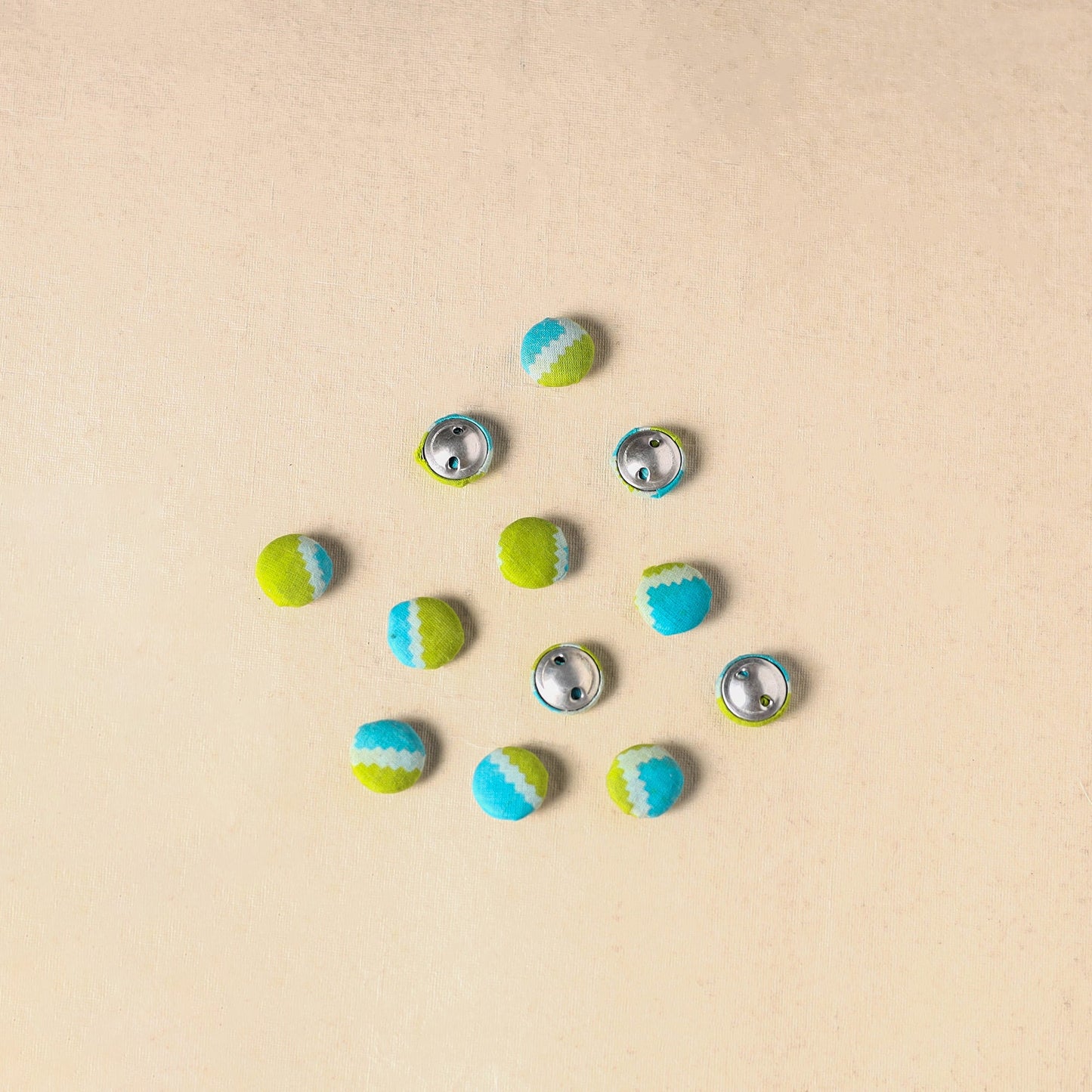 1.5cm handmade fabric small button (set of 12) 01