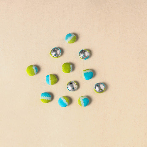 1.5cm handmade fabric small button (set of 12) 01