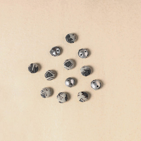 1.5cm handmade fabric small button (set of 12) 03