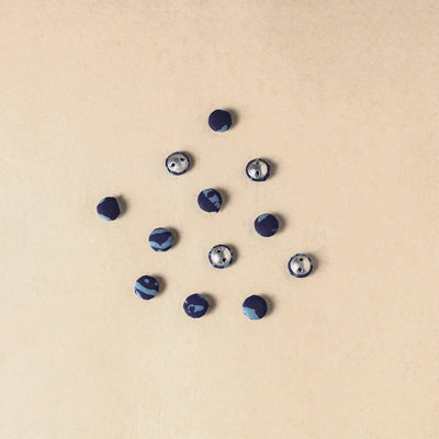 1.5cm handmade fabric small button (set of 12) 03