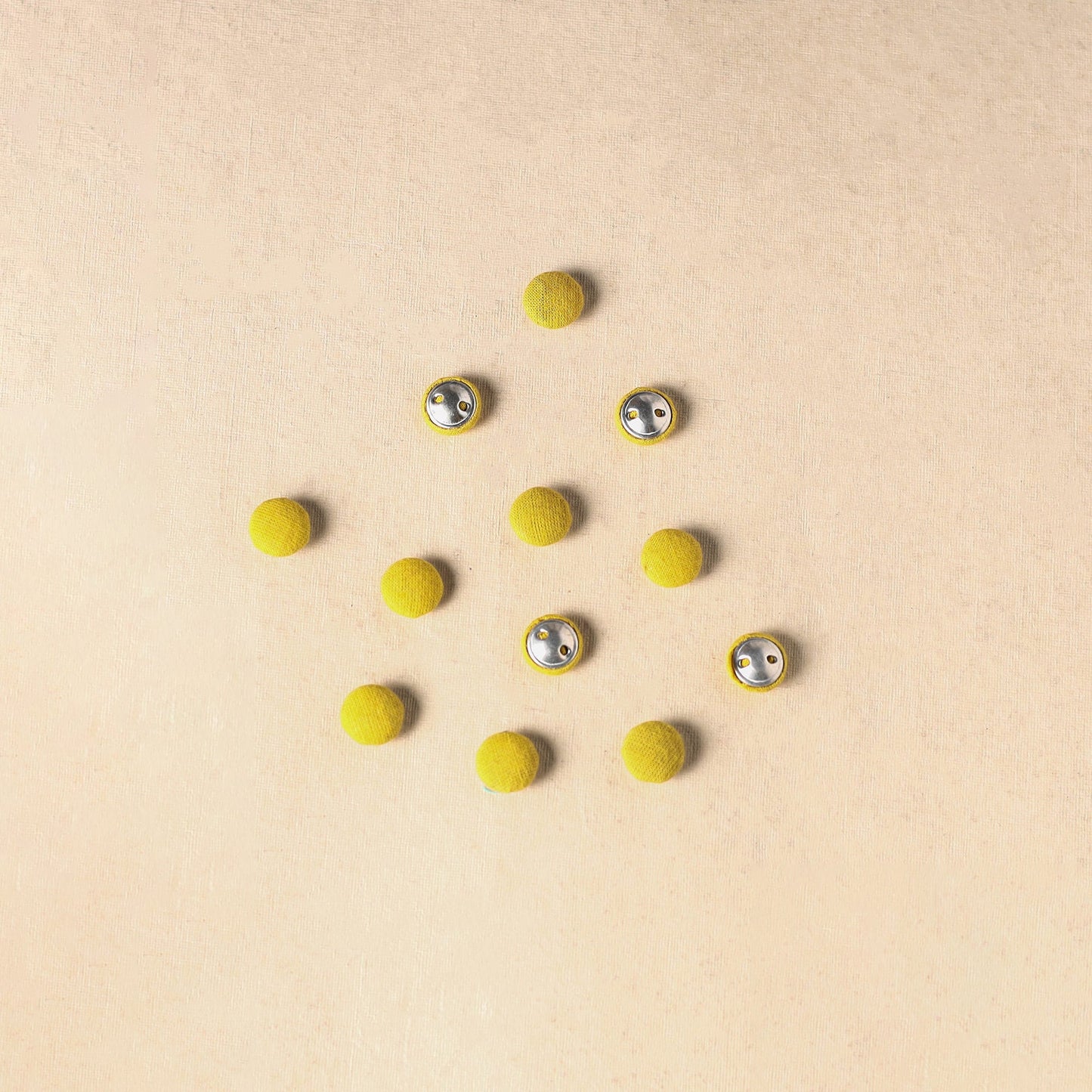 1.5cm handmade fabric small button (set of 12) 05