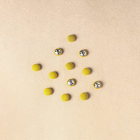 1.5cm handmade fabric small button (set of 12) 05