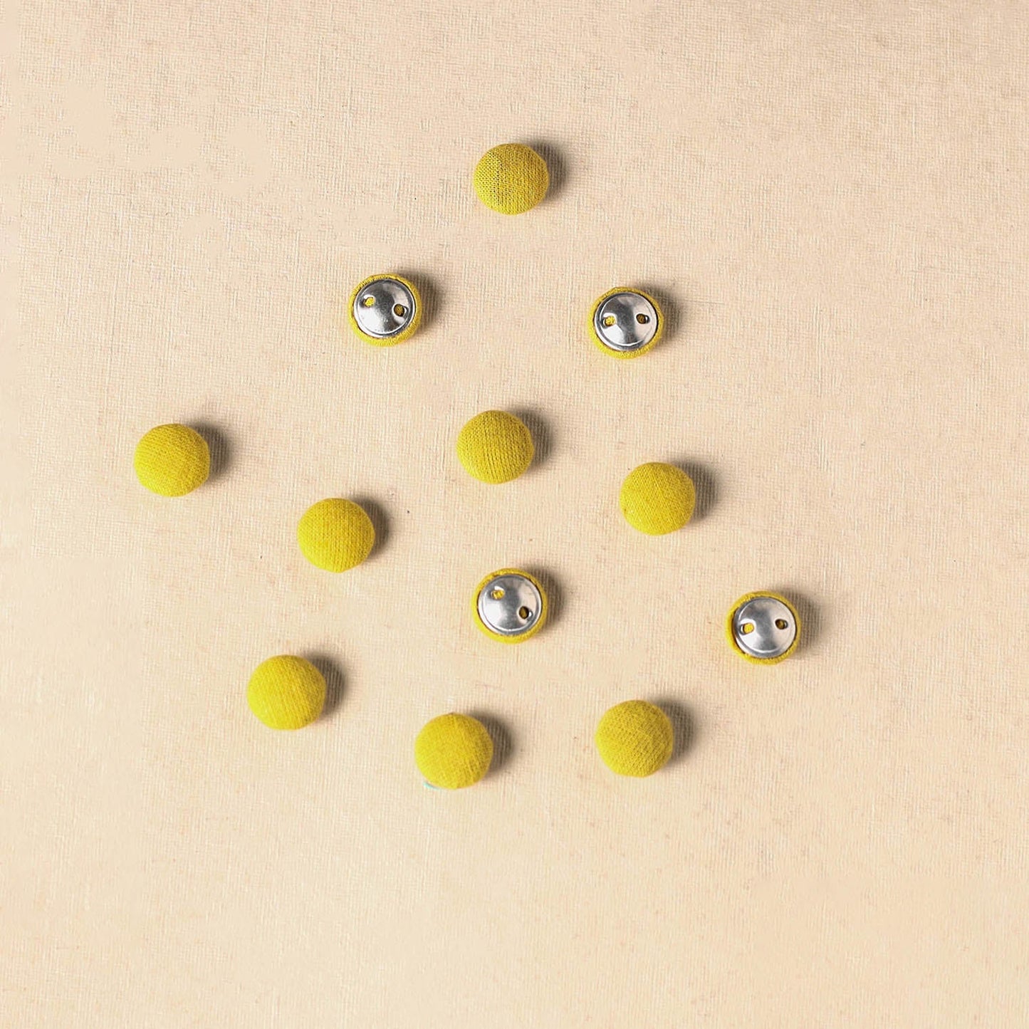 1.5cm handmade fabric small button (set of 12) 05