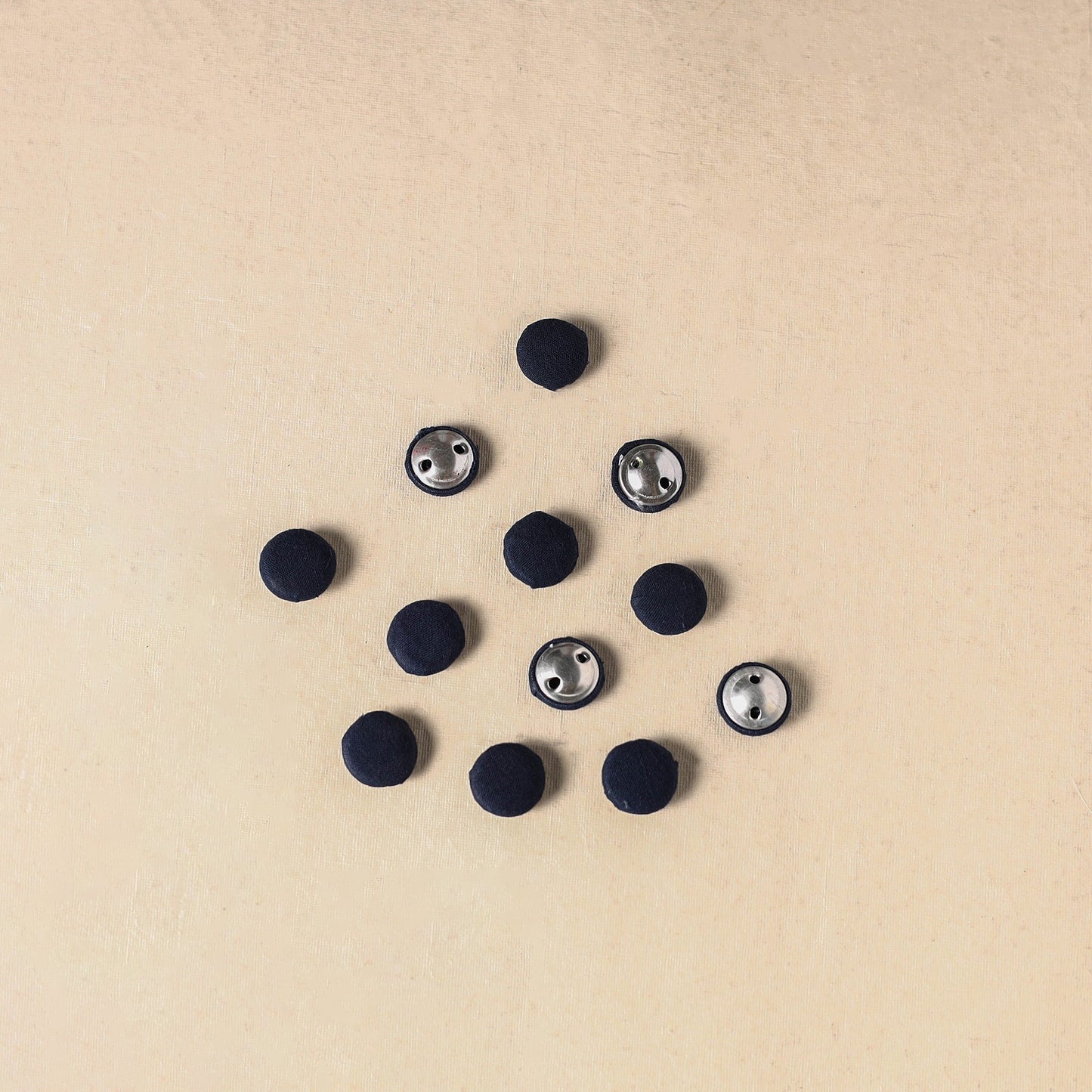 1.5cm handmade fabric small button (set of 12) 05