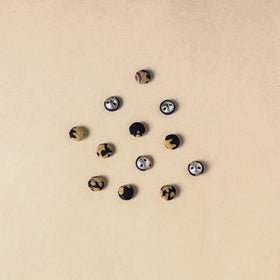 1.5cm handmade fabric small button (set of 12) 07