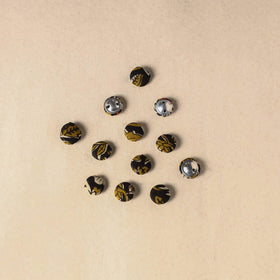 1.5cm handmade fabric small button (set of 12) 07