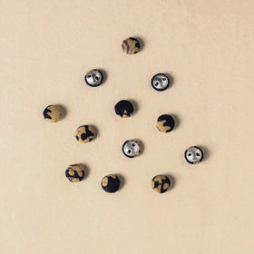 1.5cm handmade fabric small button (set of 12) 07