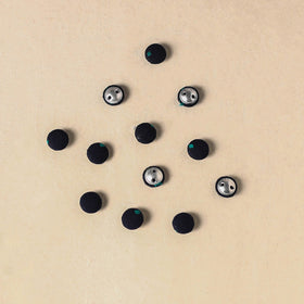 1.5cm handmade fabric small button (set of 12) 08