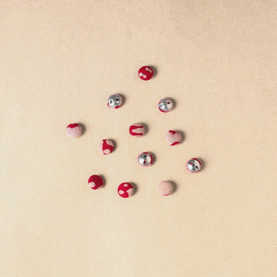 1.5cm handmade fabric small button (set of 12) 10