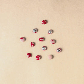 1.5cm handmade fabric small button (set of 12) 10