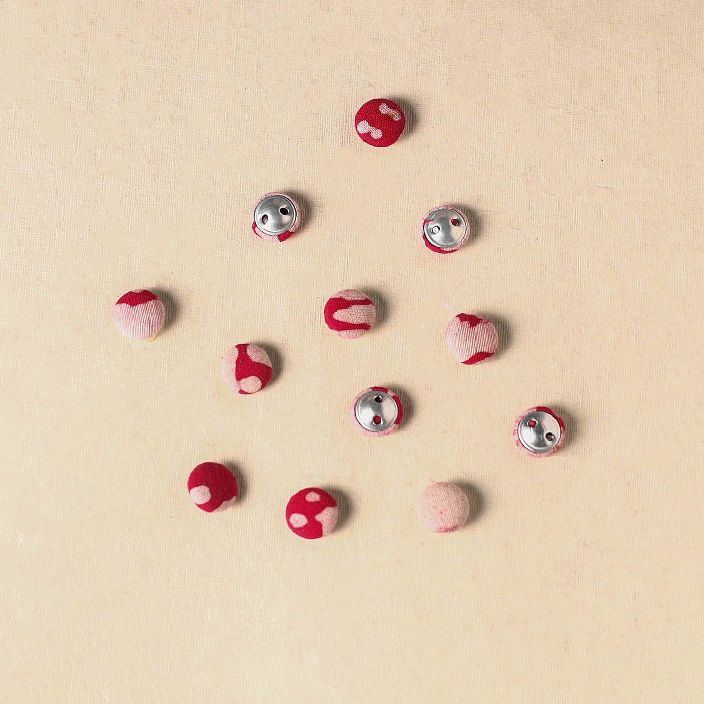 1.5cm handmade fabric small button (set of 12) 10