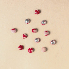 1.5cm handmade fabric small button (set of 12) 10