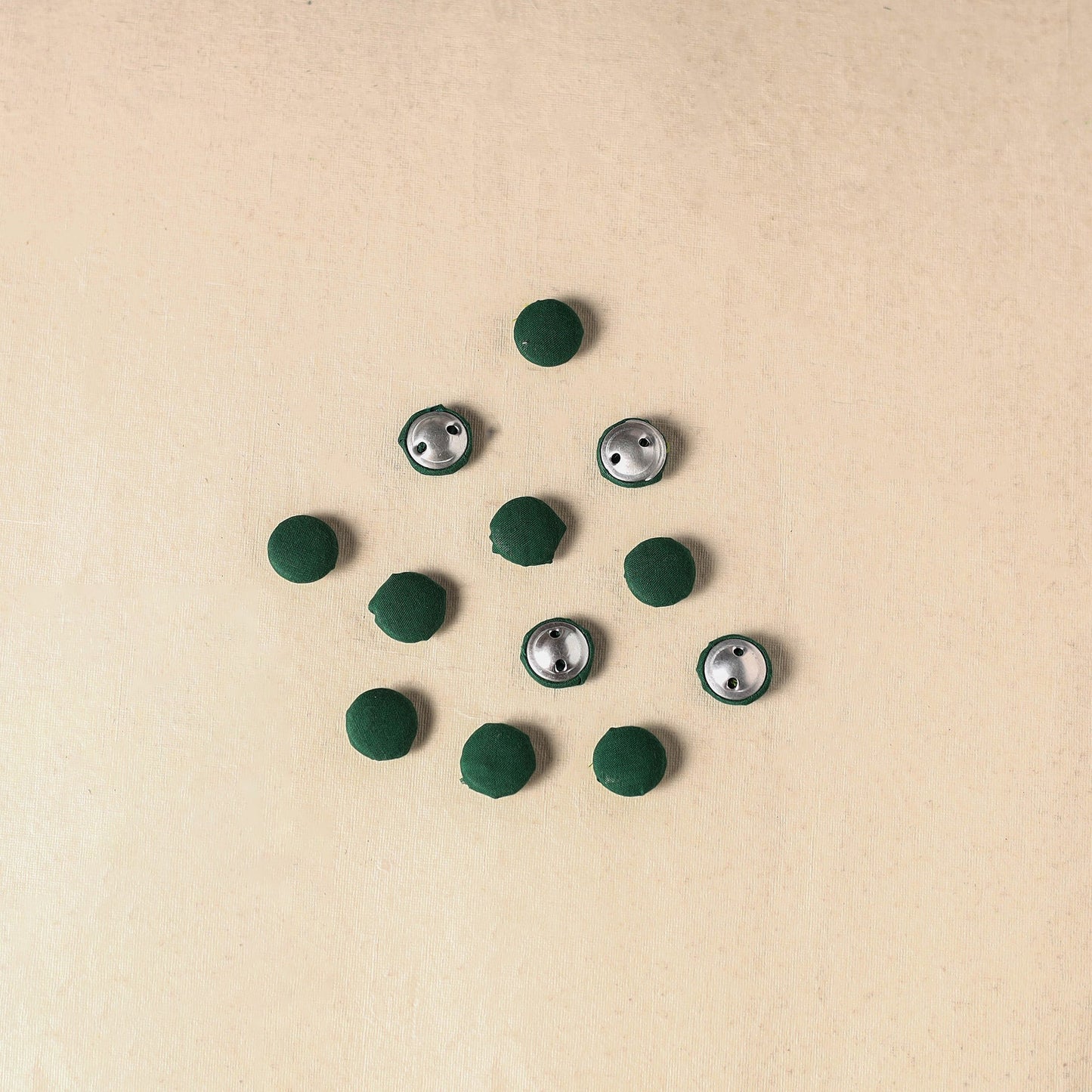 1.5cm handmade fabric small button (set of 12) 10