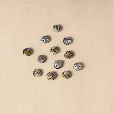 1.5cm handmade fabric small button (set of 12) 11