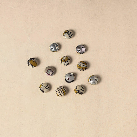 1.5cm handmade fabric small button (set of 12) 11