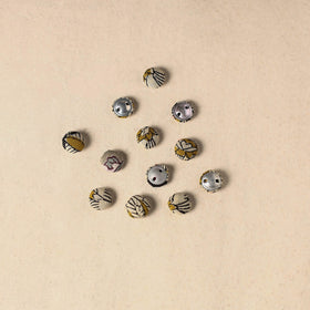 1.5cm handmade fabric small button (set of 12) 11