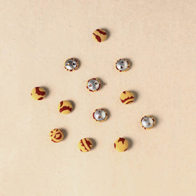 1.5cm handmade fabric small button (set of 12) 11