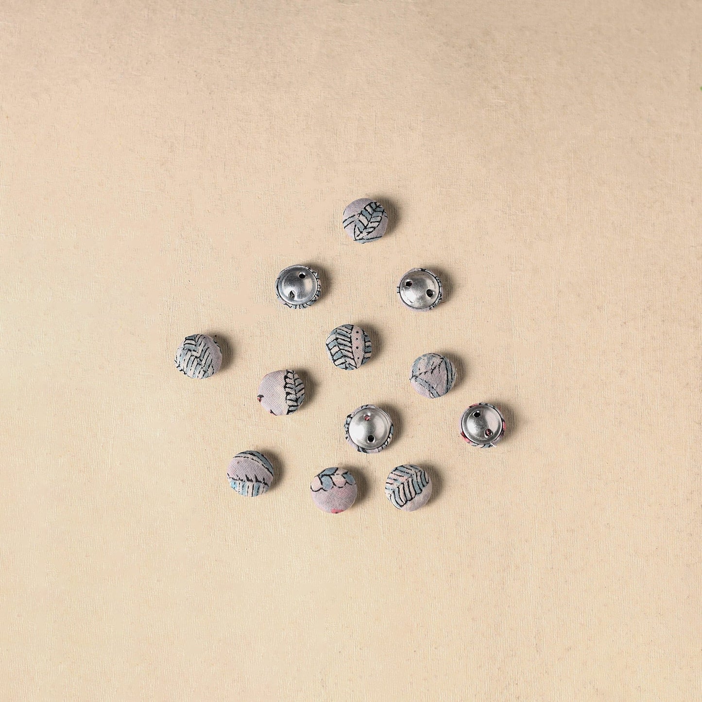 1.5cm handmade fabric small button (set of 12) 12