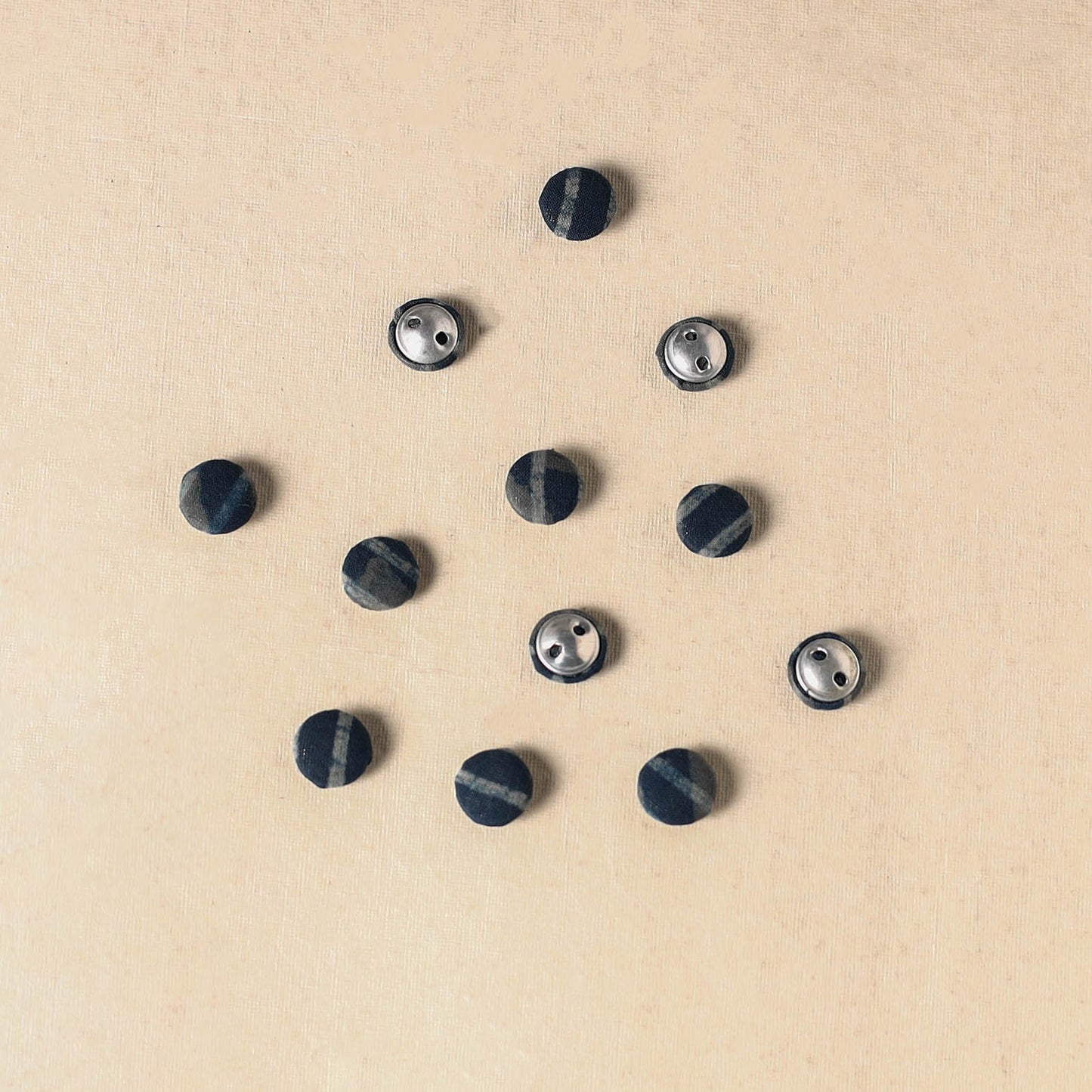 1.5cm handmade fabric small button (set of 12) 12