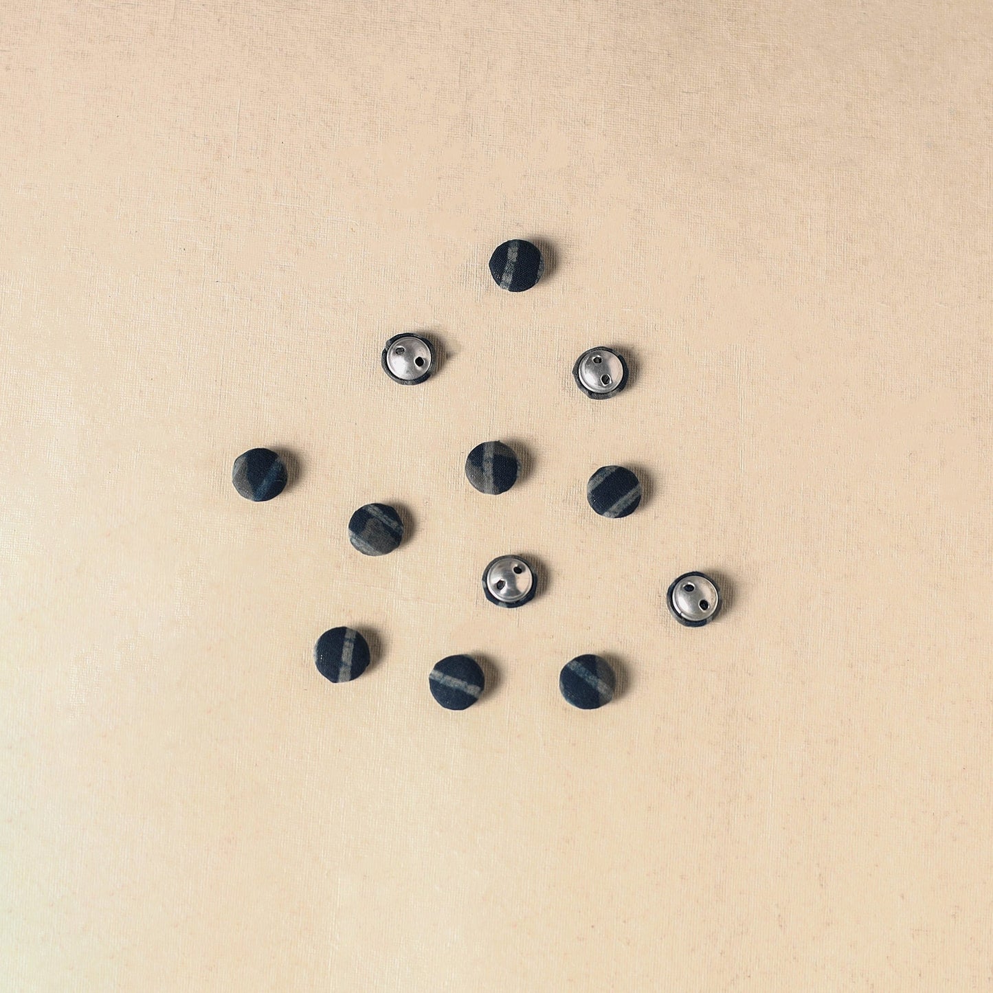 1.5cm handmade fabric small button (set of 12) 12