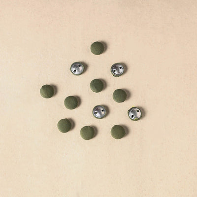 1.5cm handmade fabric small button (set of 12) 13