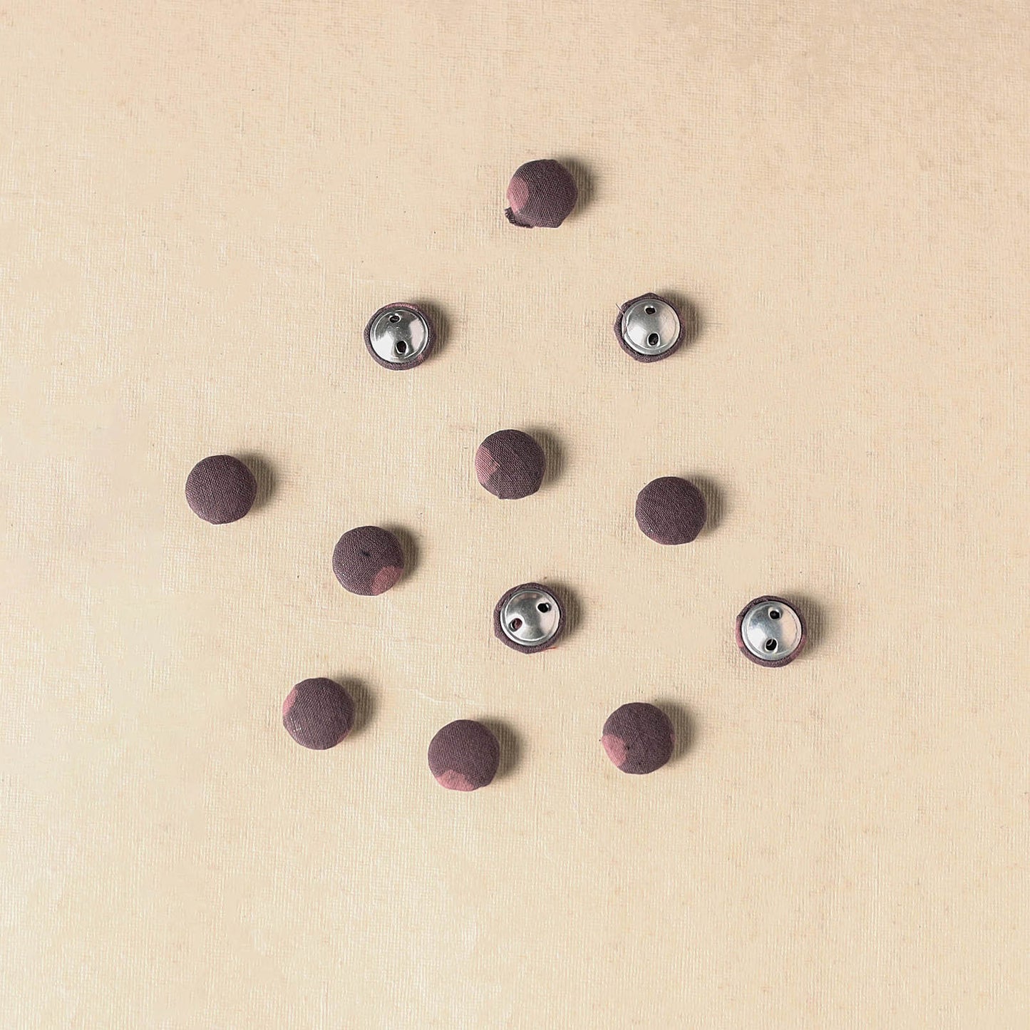 1.5cm handmade fabric small button (set of 12) 13