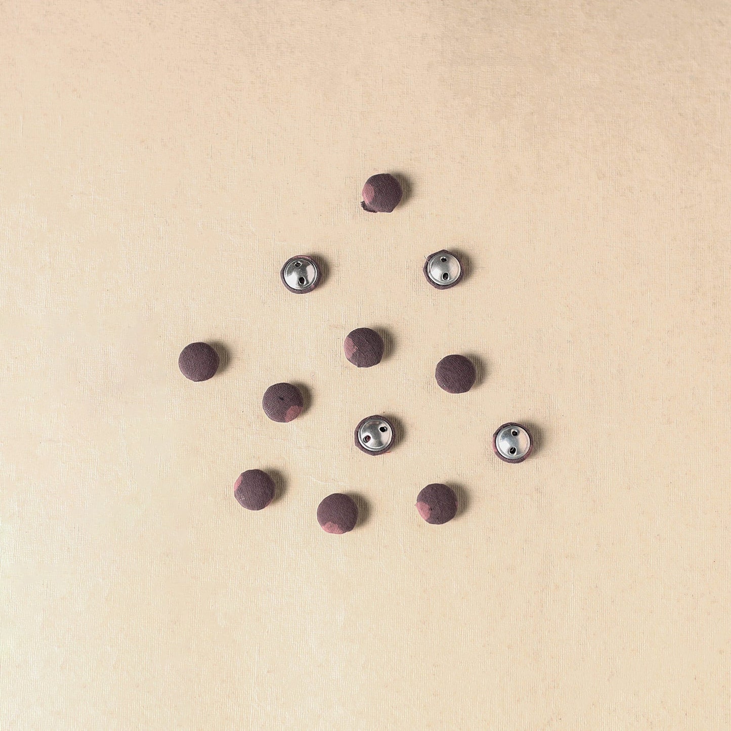 1.5cm handmade fabric small button (set of 12) 13