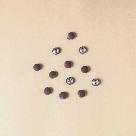 1.5cm handmade fabric small button (set of 12) 13