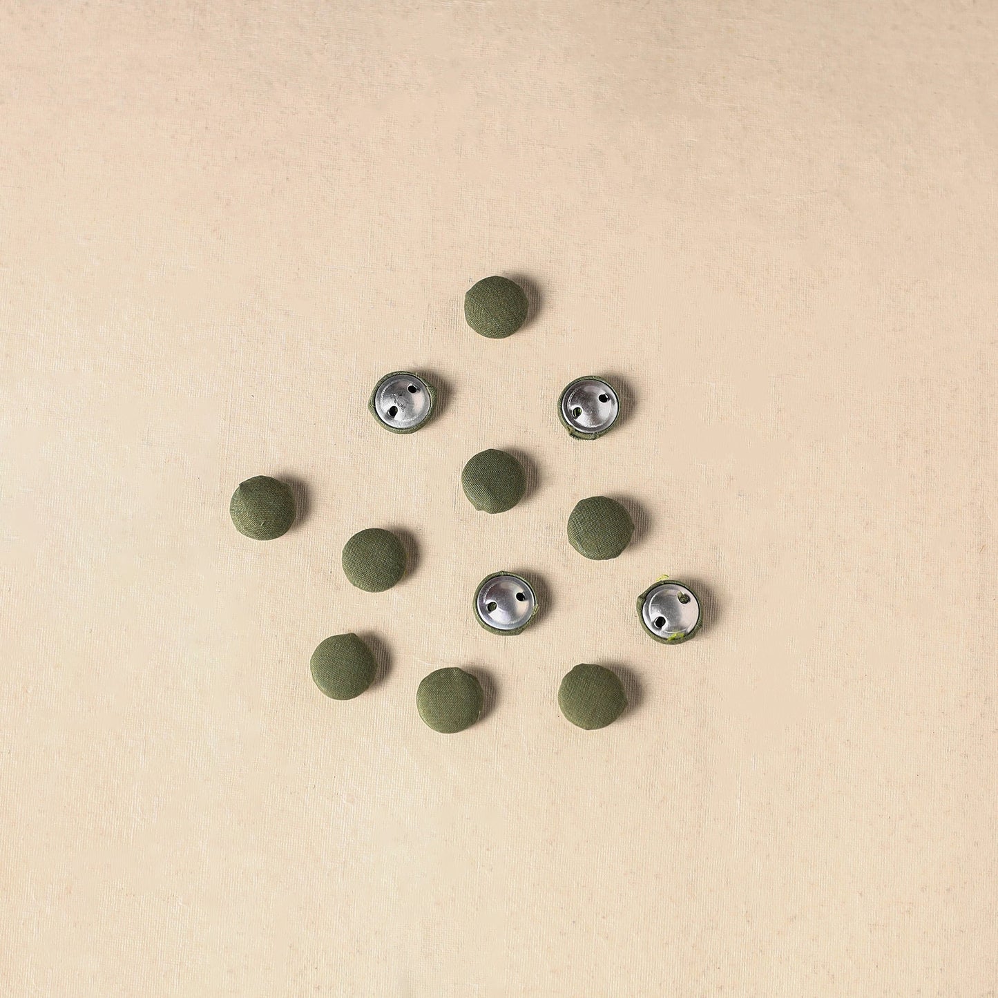 1.5cm handmade fabric small button (set of 12) 13