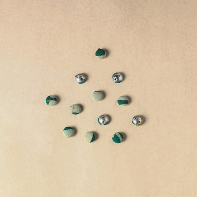 1.5cm handmade fabric small button (set of 12) 15