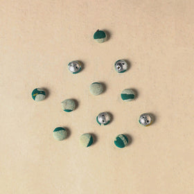 1.5cm handmade fabric small button (set of 12) 15