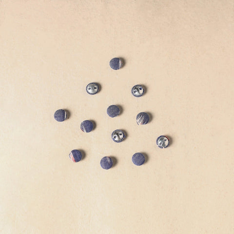 1.5cm handmade fabric small button (set of 12) 17