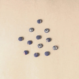 1.5cm handmade fabric small button (set of 12) 17