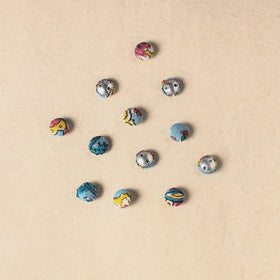 1.5cm handmade fabric small button (set of 12) 20