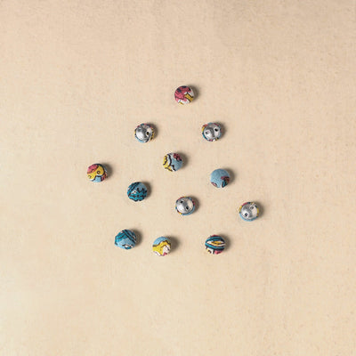 1.5cm handmade fabric small button (set of 12) 20