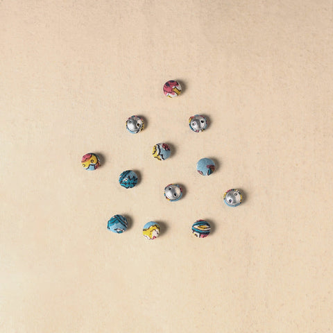 1.5cm handmade fabric small button (set of 12) 20